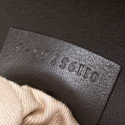 Pre Owned Chloe Two Tone Brown Croc Embossed Leather C Top Handle Bag