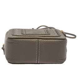 مملوكة مسبقًا Chloe Grey Leather Mini Marcie Crossbody Bag