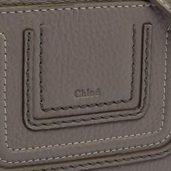 مملوكة مسبقًا Chloe Grey Leather Mini Marcie Crossbody Bag