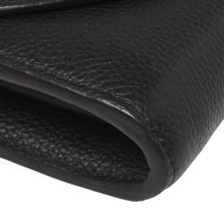 Pre Owned Chloe Black Leather Georgia Zipped Around Wallet