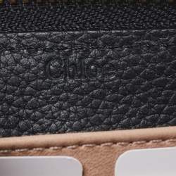 Pre Owned Chloe Black Leather Georgia Zipped Around Wallet