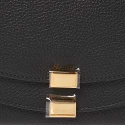 Pre Owned Chloe Black Leather Georgia Zipped Around Wallet