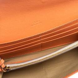 Pre Owned Chloé Multicolor Crinkled and Leather Envelope Flap Continental Wallet