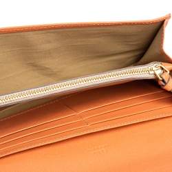 Pre Owned Chloé Multicolor Crinkled and Leather Envelope Flap Continental Wallet