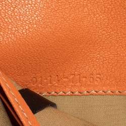 Pre Owned Chloé Multicolor Crinkled and Leather Envelope Flap Continental Wallet