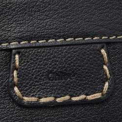 Pre Owned Chloe Black Leather Zip Card Holder