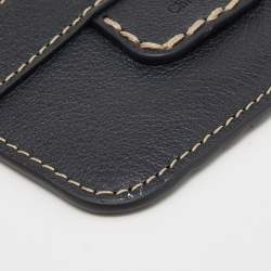 Pre Owned Chloe Black Leather Zip Card Holder