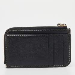 Pre Owned Chloe Black Leather Zip Card Holder