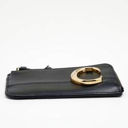 Pre Owned Chloe Black Leather C Zip Card Holder