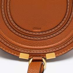 Pre Owned Chloé Brown Leather Mini Marcie Shoulder Bag