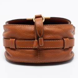 Pre Owned Chloé Brown Leather Mini Marcie Shoulder Bag
