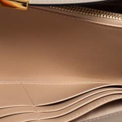 Pre Owned Chloe Taupe Leather Georgia Continental Wallet