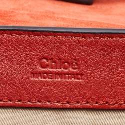 Chloe Rust Red Leather Medium Faye Day Top Handle Bag