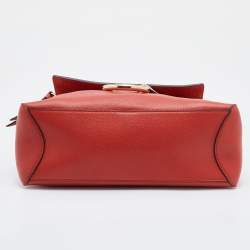 Chloe Rust Red Leather Medium Faye Day Top Handle Bag