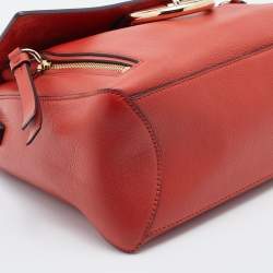 Chloe Rust Red Leather Medium Faye Day Top Handle Bag