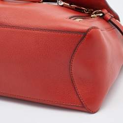 Chloe Rust Red Leather Medium Faye Day Top Handle Bag