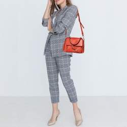 Chloe Rust Red Leather Medium Faye Day Top Handle Bag