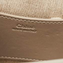 Pre Owned Chloe Grey Leather and Suede Small Tess Shoulder Bag