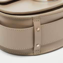 Pre Owned Chloe Grey Leather and Suede Small Tess Shoulder Bag