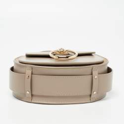 Pre Owned Chloe Grey Leather and Suede Small Tess Shoulder Bag