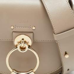 Pre Owned Chloe Grey Leather and Suede Small Tess Shoulder Bag