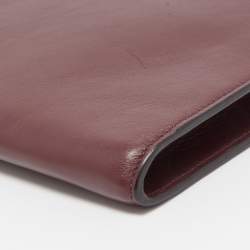 Chloe Burgundy Leather Alphabet Flat Pouch 