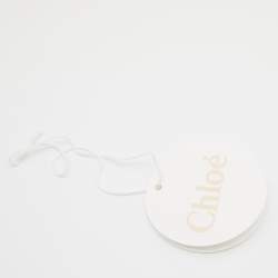 Pre Owned Chloe Tan Croc Embossed Leather C Logo Wristlet Pouch