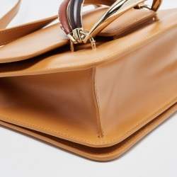 Pre Owned Chloe Tan Leather Kattie Crossbody Bag