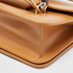 Pre Owned Chloe Tan Leather Kattie Crossbody Bag