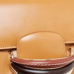 Pre Owned Chloe Tan Leather Kattie Crossbody Bag