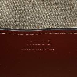 Pre Owned Chloe Brown Suede and Leather Small Tess Shoulder Bag
