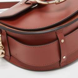 Pre Owned Chloe Brown Suede and Leather Small Tess Shoulder Bag