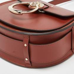 Pre Owned Chloe Brown Suede and Leather Small Tess Shoulder Bag