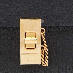 Chloé Black Leather Drew Compact Wallet