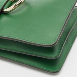 مملوكة مسبقًا Chloé  Green Leather and Suede Mini Faye Crossbody Bag