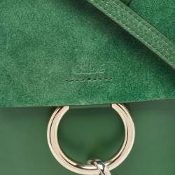 مملوكة مسبقًا Chloé  Green Leather and Suede Mini Faye Crossbody Bag