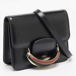 Pre Owned Chloe Black Leather Kattie Crossbody Bag