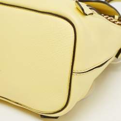 Pre Owned Chloe Lemonade Leather and Suede Mini Faye Day Backpack