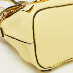 Pre Owned Chloe Lemonade Leather and Suede Mini Faye Day Backpack