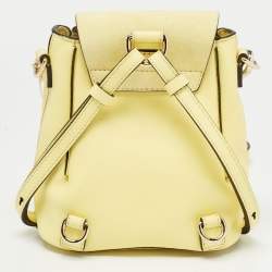Pre Owned Chloe Lemonade Leather and Suede Mini Faye Day Backpack