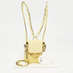Pre Owned Chloe Lemonade Leather and Suede Mini Faye Day Backpack
