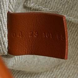 Pre Owned Chloe Black/Tan Canvas and Leather Medium Woody Tote