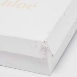 مملوكة مسبقًا Chloe Black Woven Crochet Wavy Flat Slides Size 39