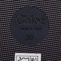Chloé Multicolor Fabric and Rubber Thong Sandals Size 35