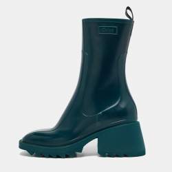 Chloe Green Rubber Betty Rain Boots Size 41