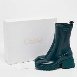 Chloe Green Rubber Betty Rain Boots Size 41