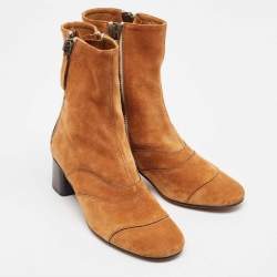 Chloe Brown Suede Ankle Booties Size 36