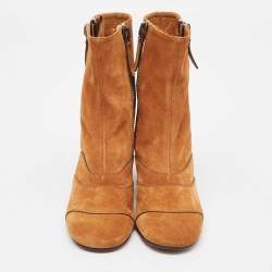 Chloe Brown Suede Ankle Booties Size 36