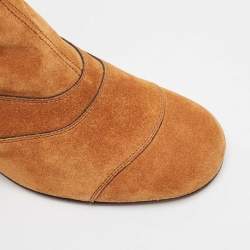 Chloe Brown Suede Ankle Booties Size 36