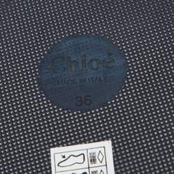 Chloe Multicolor Knit Fabric Lou Platform Thong Sandals Size 36